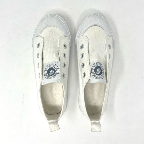H&m Kids White Laceless Plimsolls Size 11.5 - Picture 6 of 9